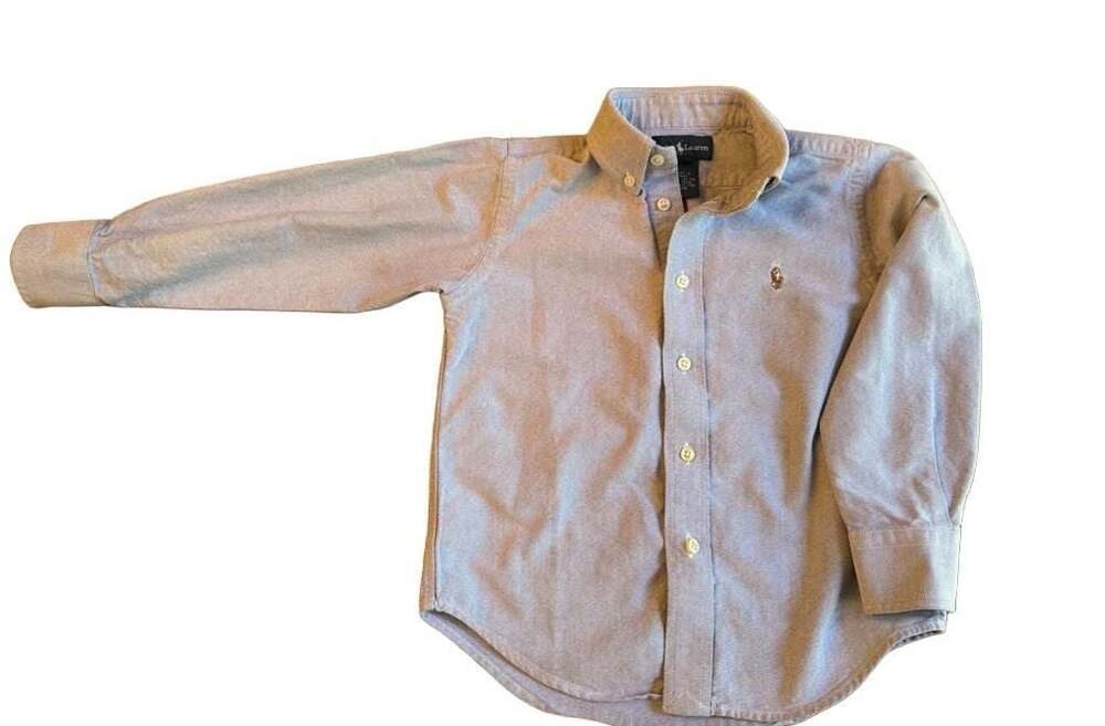Polo Ralph Lauren boys light blueLong Sleeve Oxford Dress Shirt h1322